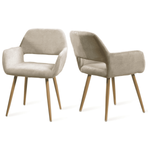 Chaise tissu beige