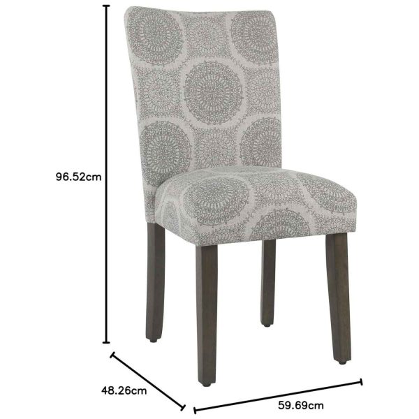 Chaise en tissu gris dimensions
