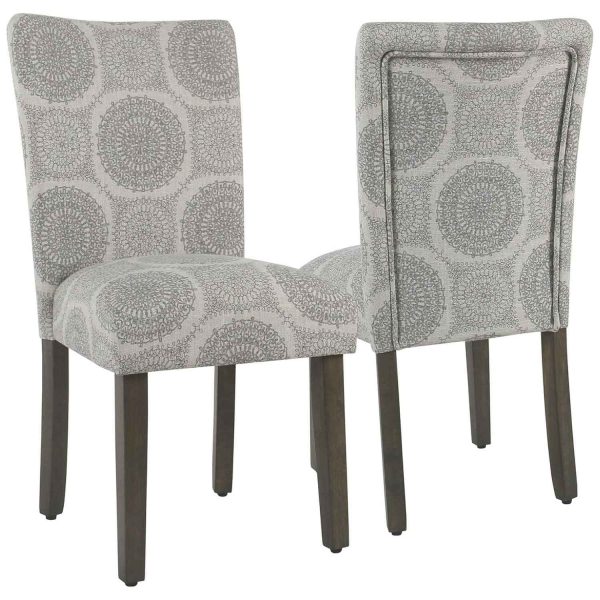 Chaise en tissu gris double