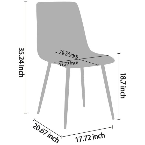 Chaises scandinaves tissu dimensions